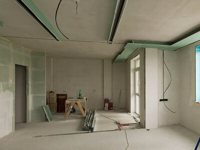 Перегородка в комнате из гипсокартона в Бресте